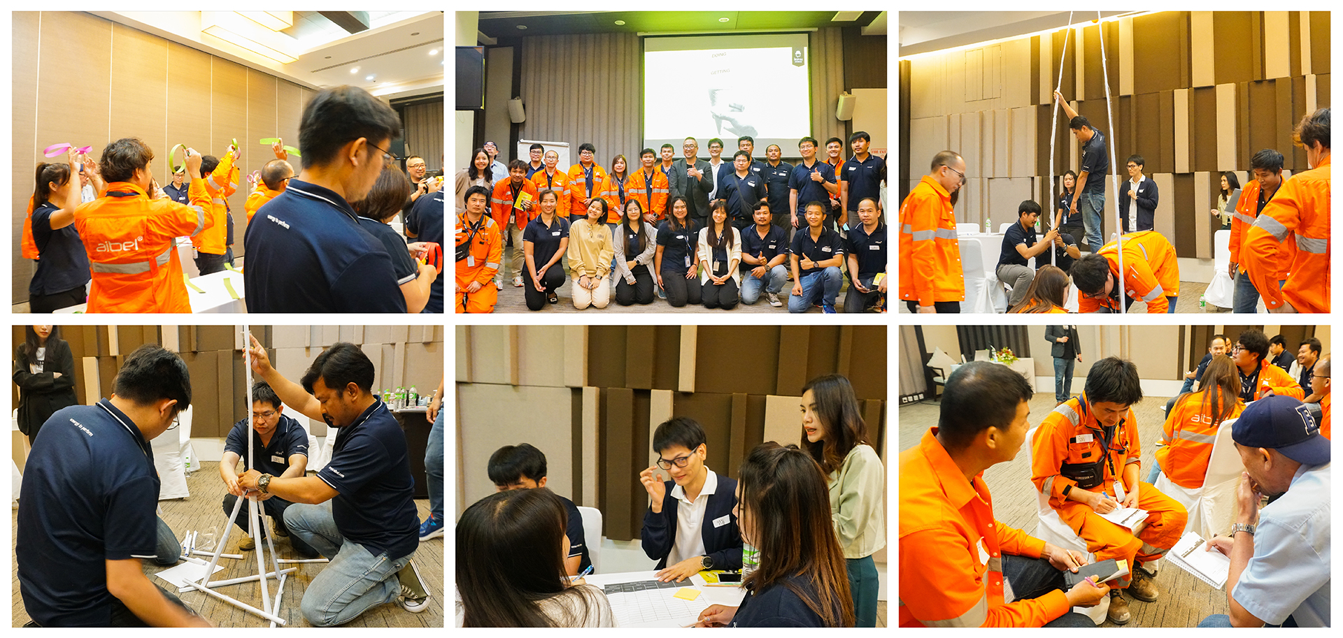 เวิร์คช็อป Soft Skill สำหรับองค์กร กิจกรรมฝึก Time Management บรรยากาศเวิร์คช็อป Lean Thinking สำหรับองค์กร ฝึกปฏิบัติจริง พนักงานฝึกวิเคราะห์กระบวนการทำงานแบบ Lean กับวิทยากร Inspire English กิจกรรมกลุ่มย่อยเวิร์คช็อป Soft Skill บริหารเวลาภายใต้สถานการณ์จำลอง